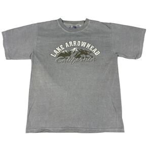 y2k 2000s style lake arrowhead california tshirt mens size small forest mountain